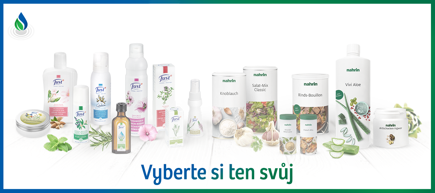 Vyberte si svůj produkt JUST a Nahrin